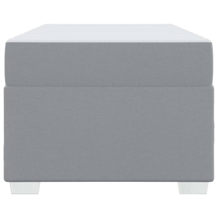 Bettrahmen mit Matratze Hellgrau 80 x 200 cm Stoff – Bild 7