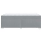 Bettrahmen mit Matratze Hellgrau 80 x 200 cm Stoff – Bild 8