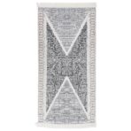 Teppich Schwarz und Grau 120x180 cm Baumwolle