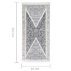 Teppich Schwarz und Grau 120x180 cm Baumwolle – Bild 7