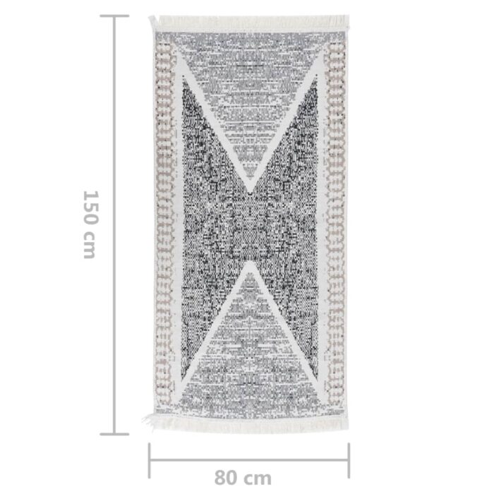 Teppich Schwarz und Grau 120x180 cm Baumwolle – Bild 7