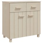 Sideboard HAMAR Honigbraun 79x40x80 cm Massivholz Kiefer – Bild 2