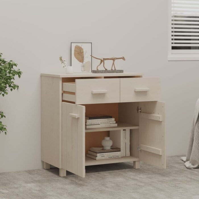 Sideboard HAMAR Honigbraun 79x40x80 cm Massivholz Kiefer – Bild 7