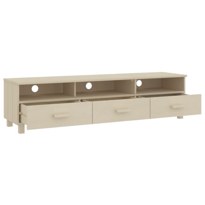 TV-Schrank HAMAR Honigbraun 158x40x40 cm Massivholz Kiefer – Bild 5