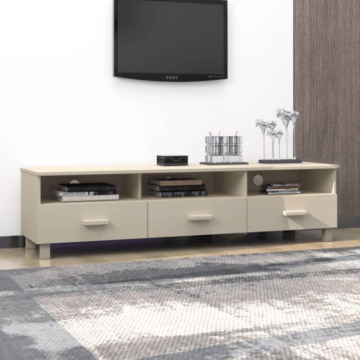 TV-Schrank HAMAR Honigbraun 158x40x40 cm Massivholz Kiefer – Bild 7