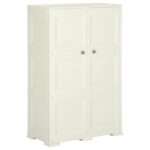 Kunststoffschrank 79x43x125 cm Holzdesign Vanilleeis