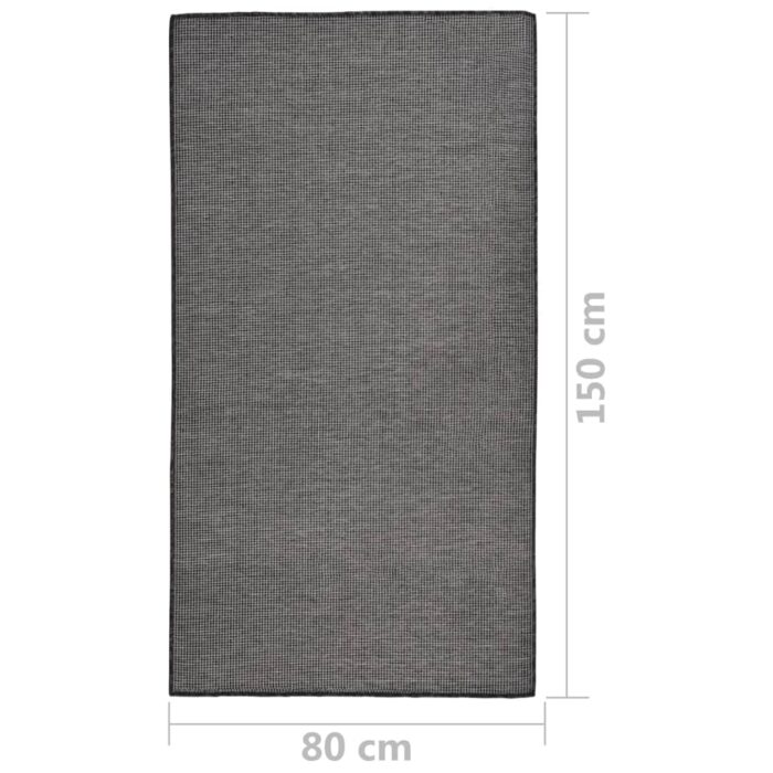 Outdoor-Teppich Flachgewebe 80x250 cm Grau – Bild 6