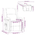 Massagesessel Creme Stoff – Bild 11