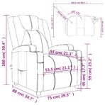 Relaxsessel Schwarz Kunstleder – Bild 9