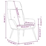 Relaxsessel Hellgrau Wildleder-Optik – Bild 8