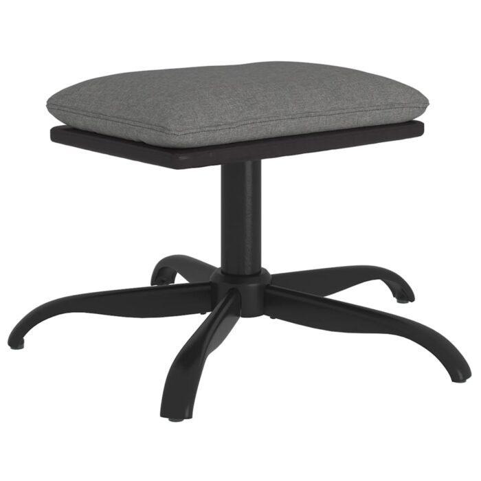 Fusshocker Blau 60x60x36 cm Stoff und Kunstleder – Bild 2