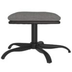 Fusshocker Blau 60x60x36 cm Stoff und Kunstleder – Bild 3