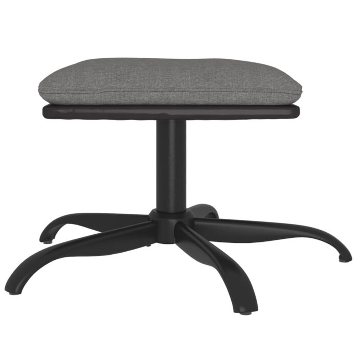 Fusshocker Blau 60x60x36 cm Stoff und Kunstleder – Bild 3