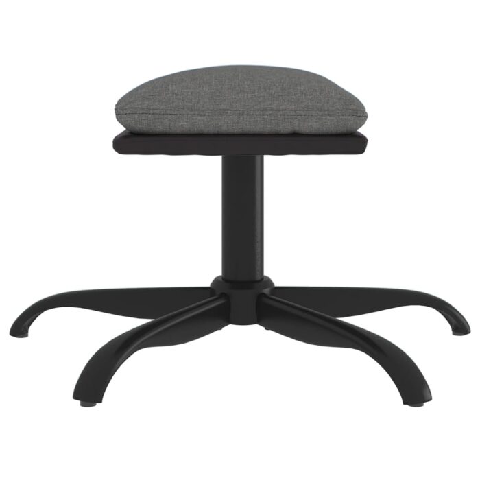 Fusshocker Blau 60x60x36 cm Stoff und Kunstleder – Bild 4