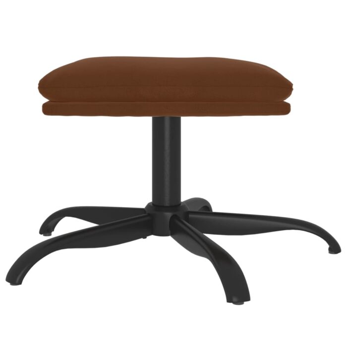 Fusshocker Braun 60x60x36 cm Mikrofasergewebe – Bild 3