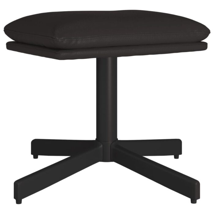 Fusshocker Creme 60x60x36 cm Kunstleder – Bild 2