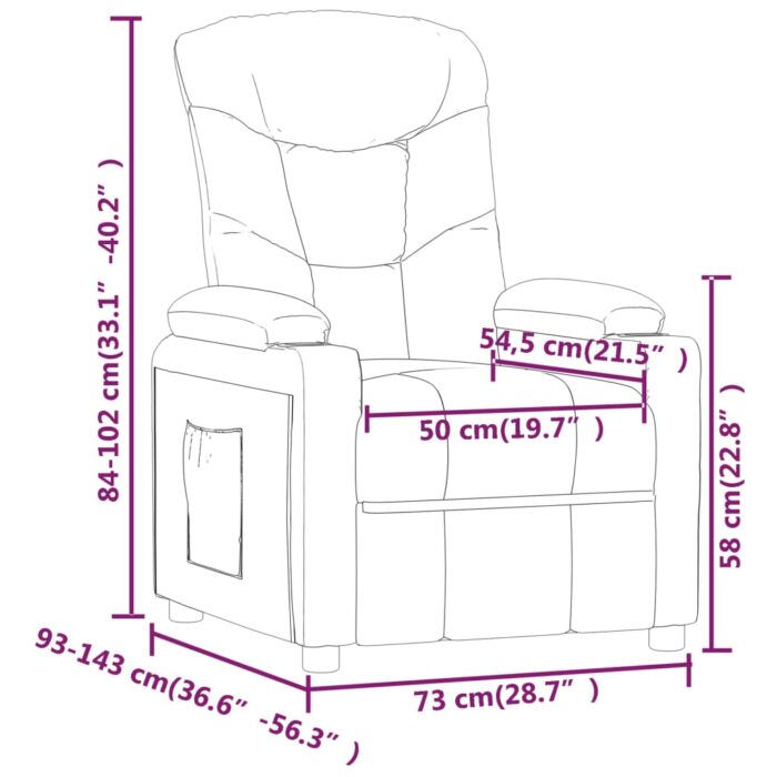 Relaxsessel Schwarz Stoff – Bild 9