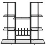 Blumenständer 94,5x25x89 cm Schwarz Eisen – Bild 3
