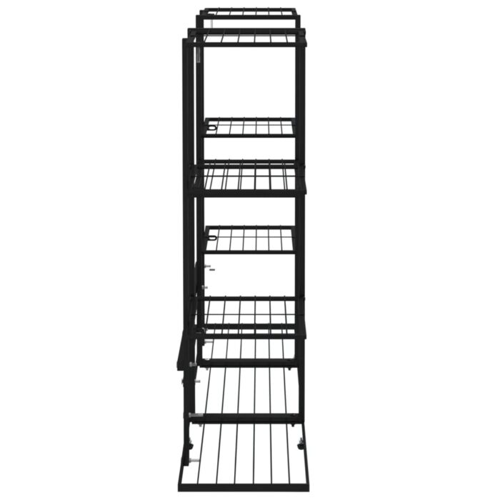 Blumenständer 94,5x25x89 cm Schwarz Eisen – Bild 4