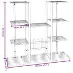 Blumenständer 94,5x25x89 cm Schwarz Eisen – Bild 7