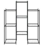 Blumenständer 83x25x100 cm Schwarz Eisen – Bild 3