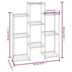 Blumenständer 83x25x100 cm Schwarz Eisen – Bild 6