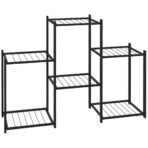 Blumenständer 83x25x60 cm Schwarz Eisen – Bild 2