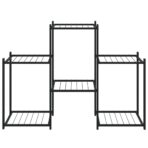 Blumenständer 83x25x60 cm Schwarz Eisen – Bild 3