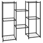 Blumenständer 83x25x80 cm Schwarz Eisen – Bild 2