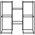 Blumenständer 83x25x80 cm Schwarz Eisen – Bild 3