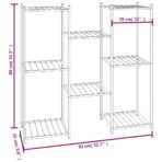 Blumenständer 83x25x80 cm Schwarz Eisen – Bild 6