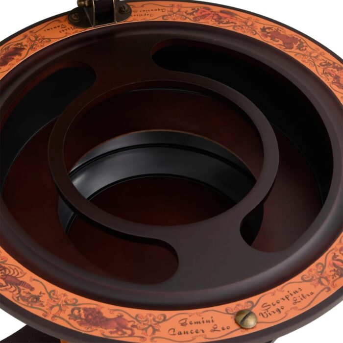 Globus-Bar Braun Massivholz Eukalyptus – Bild 7