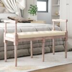 Sitzbank 110x40x70 cm Leinen