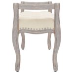 Sitzbank 110x45x60 cm Leinen – Bild 4