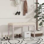 Sitzbank Dunkelgrau 110x40x49 cm Stoff