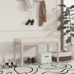 Sitzbank Dunkelgrau 110x40x49 cm Stoff