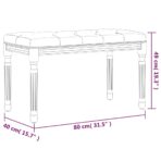 Sitzbank Dunkelgrau 110x40x49 cm Stoff – Bild 7