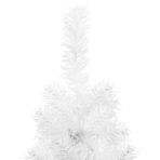 Künstlicher Halb-Weihnachtsbaum mit Ständer Schlank Weiss 120 cm – Bild 5
