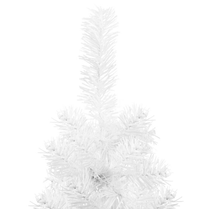 Künstlicher Halb-Weihnachtsbaum mit Ständer Schlank Weiss 120 cm – Bild 5