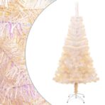 Künstlicher Weihnachtsbaum Schillernde Spitzen Weiss 120 cm PVC