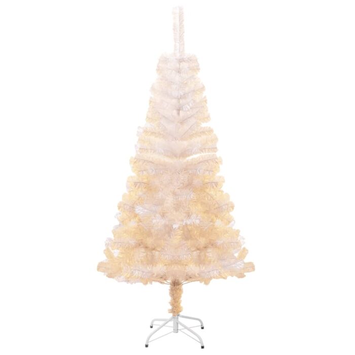 Künstlicher Weihnachtsbaum Schillernde Spitzen Weiss 120 cm PVC – Bild 2