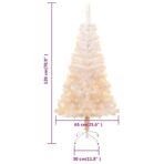 Künstlicher Weihnachtsbaum Schillernde Spitzen Weiss 120 cm PVC – Bild 7