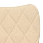 Esszimmerstühle 2 Stk. Creme Stoff – Bild 7