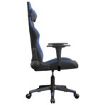 Gaming-Stuhl mit Massagefunktion Schwarz und Blau Kunstleder – Bild 4