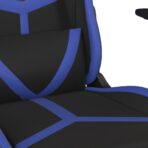 Gaming-Stuhl mit Massagefunktion Schwarz und Blau Kunstleder – Bild 8