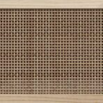 TV-Schrank Weiss 105x30x40 cm Massivholz Kiefer Natur-Rattan – Bild 6