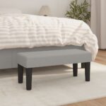 Sitzbank Hellgrau 70x30x30 cm Stoff