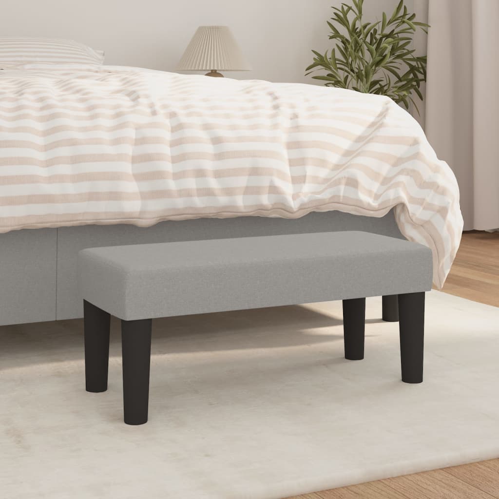 346616_1.jpg Sitzbank Hellgrau 70x30x30 cm Stoff – Bild 1