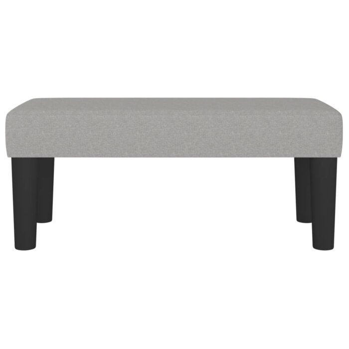 Sitzbank Hellgrau 70x30x30 cm Stoff – Bild 3