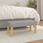 Sitzbank Hellgrau 70x30x30 cm Stoff